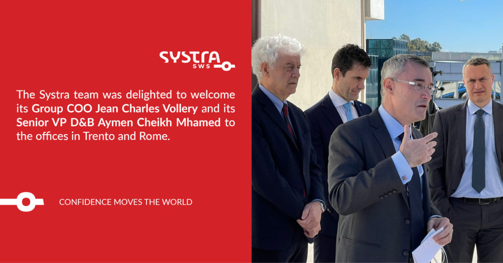Welcome to the Group COO Jean Charles Vollery and the Senior VP D&B Aymen Cheikh Mhamed to our offices in Trento and Rome!